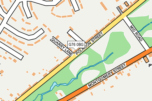 G76 0BG map - OS OpenMap – Local (Ordnance Survey)