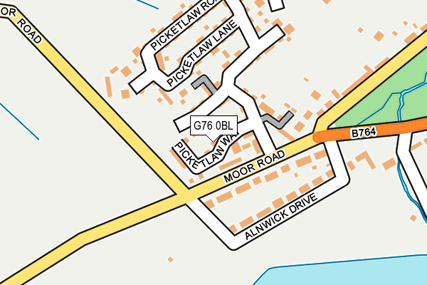 G76 0BL map - OS OpenMap – Local (Ordnance Survey)