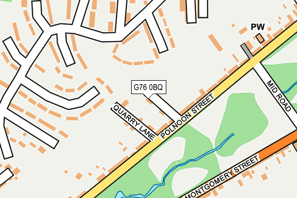 G76 0BQ map - OS OpenMap – Local (Ordnance Survey)