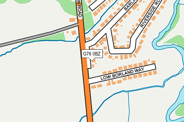 G76 0BZ map - OS OpenMap – Local (Ordnance Survey)