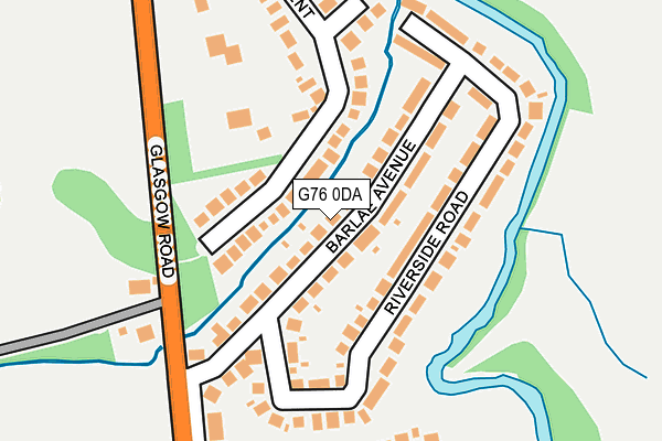 G76 0DA map - OS OpenMap – Local (Ordnance Survey)