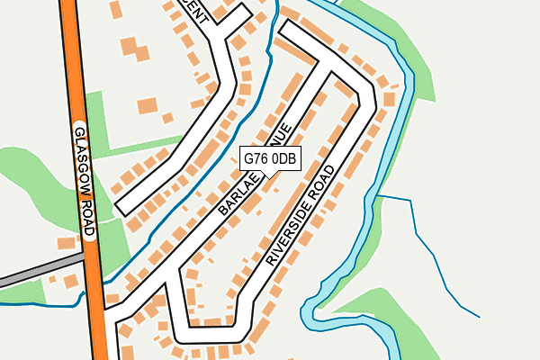 G76 0DB map - OS OpenMap – Local (Ordnance Survey)