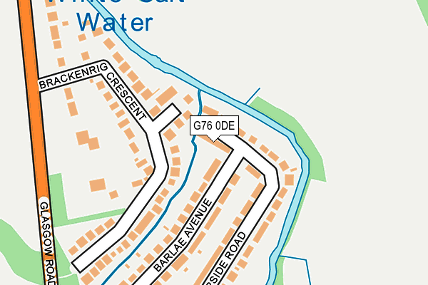 G76 0DE map - OS OpenMap – Local (Ordnance Survey)