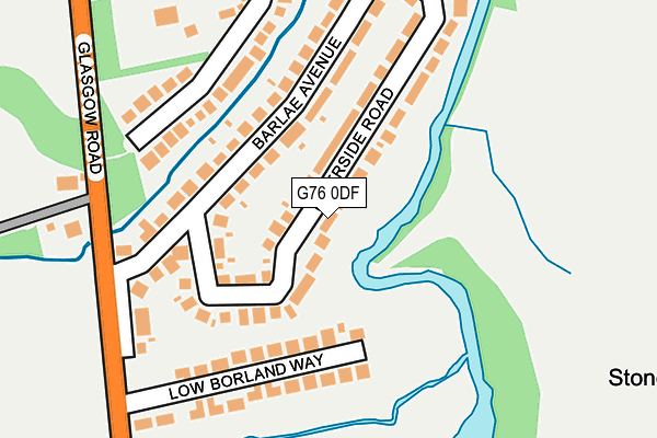 G76 0DF map - OS OpenMap – Local (Ordnance Survey)