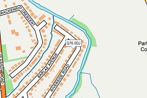 G76 0DJ map - OS OpenMap – Local (Ordnance Survey)