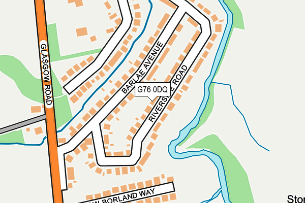 G76 0DQ map - OS OpenMap – Local (Ordnance Survey)
