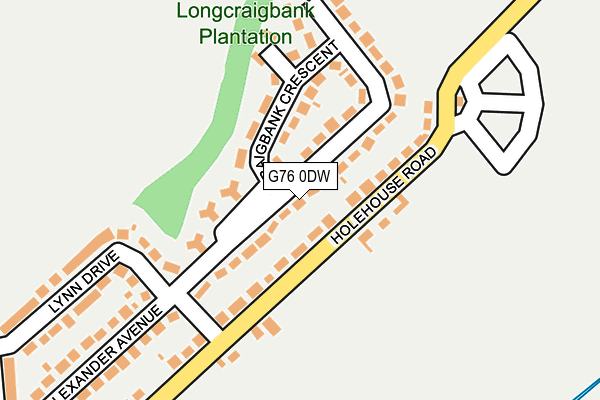 G76 0DW map - OS OpenMap – Local (Ordnance Survey)