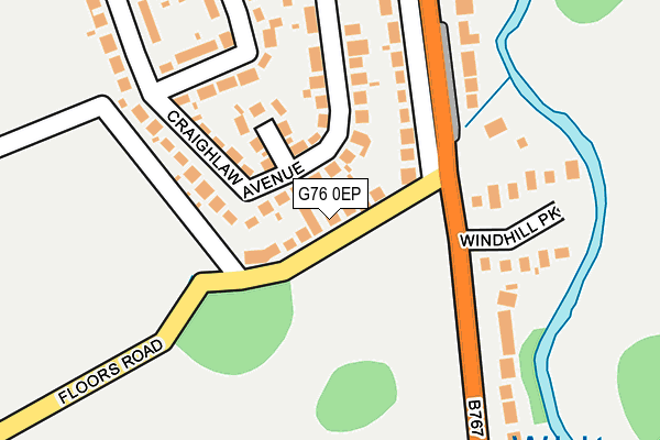 G76 0EP map - OS OpenMap – Local (Ordnance Survey)