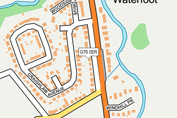 G76 0ER map - OS OpenMap – Local (Ordnance Survey)