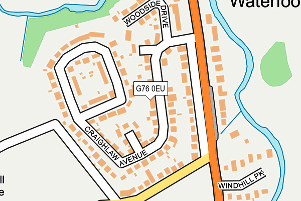 G76 0EU map - OS OpenMap – Local (Ordnance Survey)