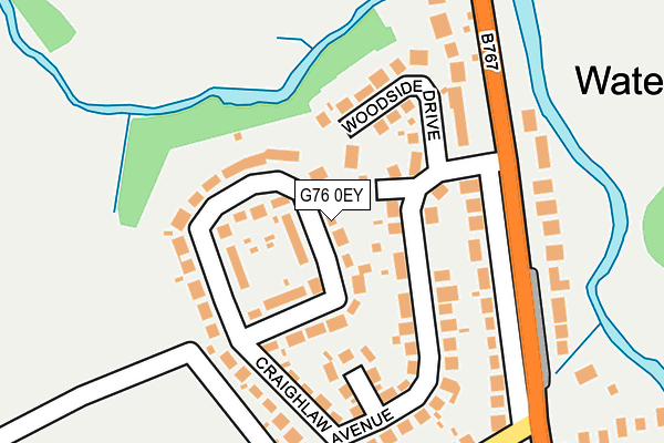 G76 0EY map - OS OpenMap – Local (Ordnance Survey)