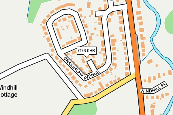 G76 0HB map - OS OpenMap – Local (Ordnance Survey)