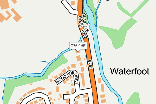 G76 0HE map - OS OpenMap – Local (Ordnance Survey)