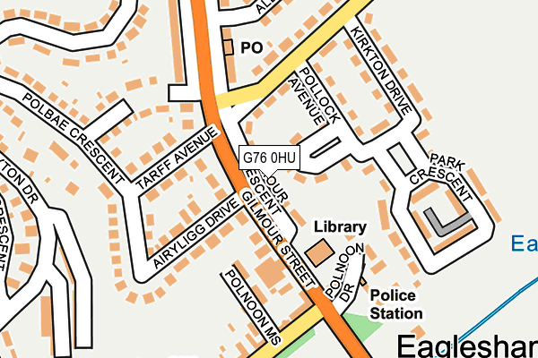 G76 0HU map - OS OpenMap – Local (Ordnance Survey)