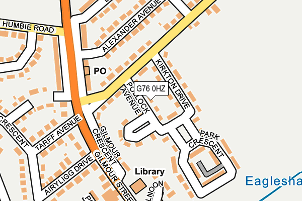 G76 0HZ map - OS OpenMap – Local (Ordnance Survey)
