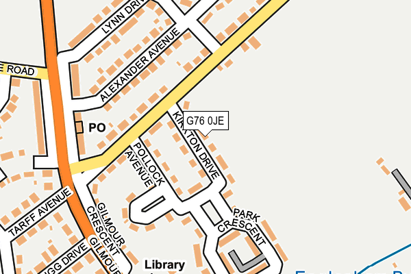 G76 0JE map - OS OpenMap – Local (Ordnance Survey)