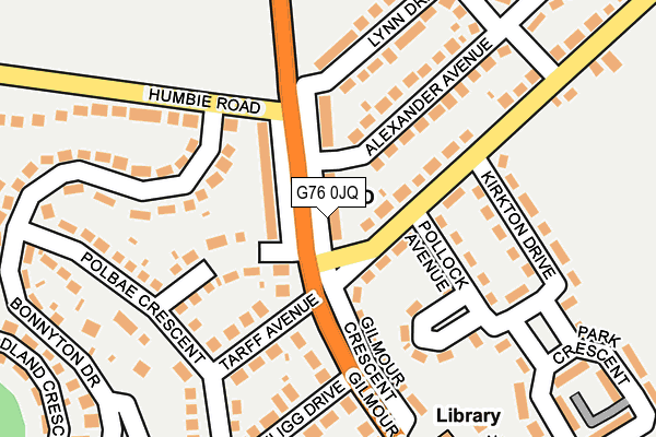G76 0JQ map - OS OpenMap – Local (Ordnance Survey)