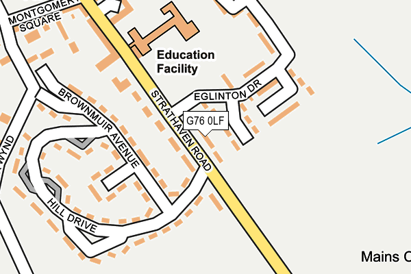 G76 0LF map - OS OpenMap – Local (Ordnance Survey)