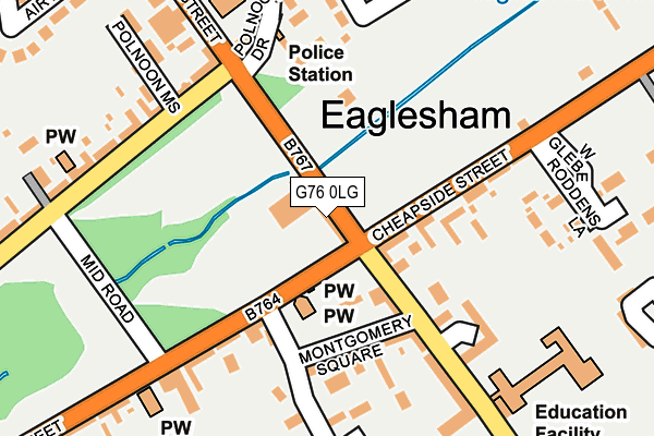 G76 0LG map - OS OpenMap – Local (Ordnance Survey)