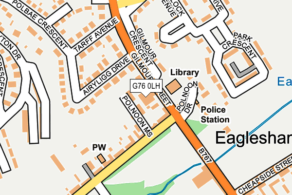 G76 0LH map - OS OpenMap – Local (Ordnance Survey)