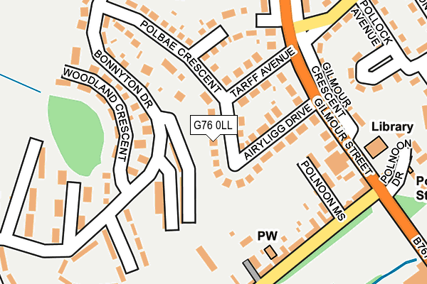 G76 0LL map - OS OpenMap – Local (Ordnance Survey)