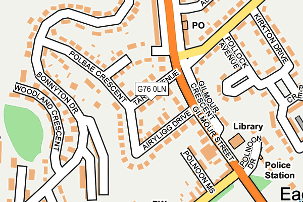G76 0LN map - OS OpenMap – Local (Ordnance Survey)