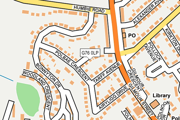 G76 0LP map - OS OpenMap – Local (Ordnance Survey)
