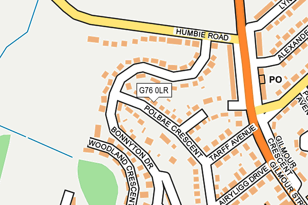 G76 0LR map - OS OpenMap – Local (Ordnance Survey)