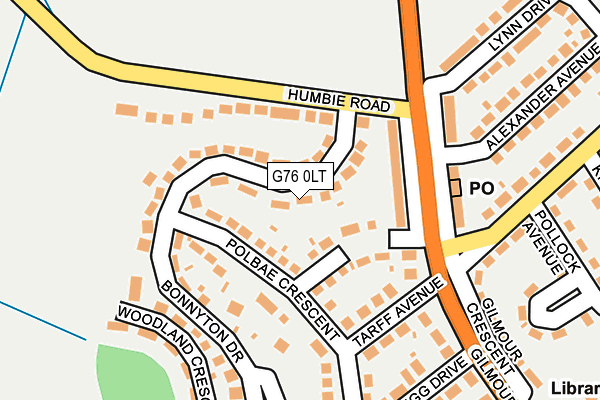 G76 0LT map - OS OpenMap – Local (Ordnance Survey)