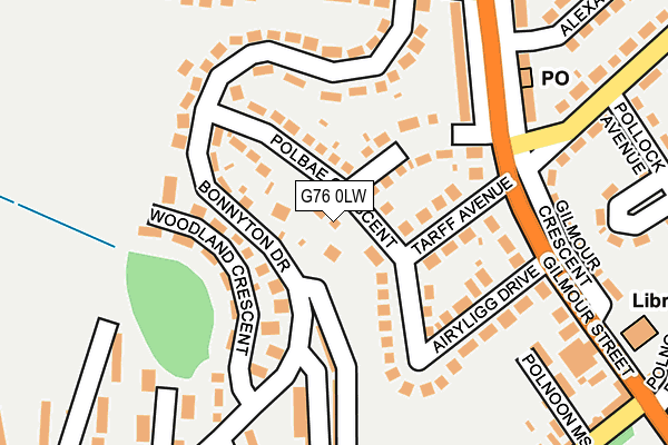 G76 0LW map - OS OpenMap – Local (Ordnance Survey)