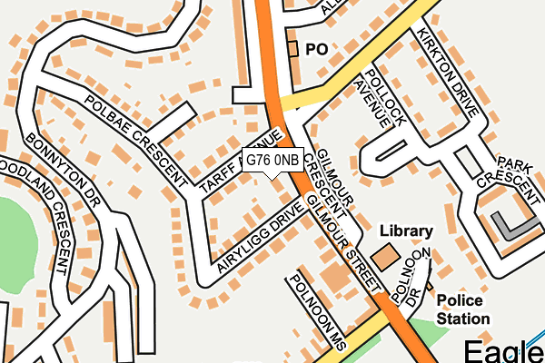 G76 0NB map - OS OpenMap – Local (Ordnance Survey)