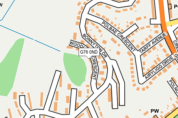G76 0ND map - OS OpenMap – Local (Ordnance Survey)