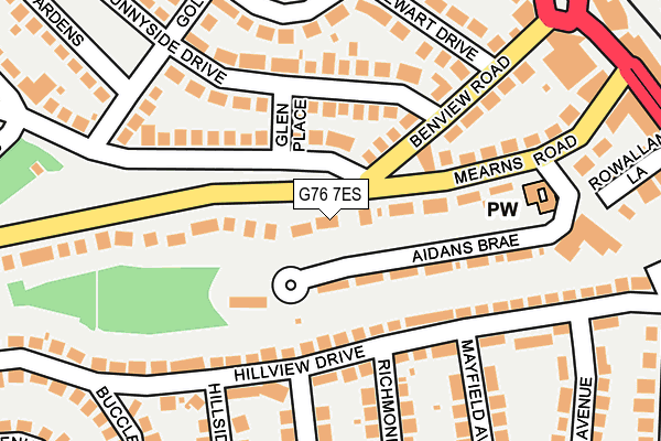 G76 7ES map - OS OpenMap – Local (Ordnance Survey)