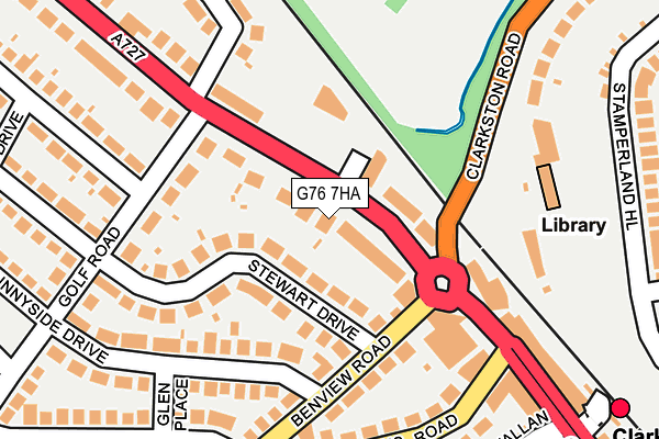 G76 7HA map - OS OpenMap – Local (Ordnance Survey)