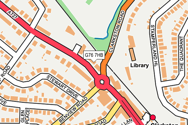 G76 7HB map - OS OpenMap – Local (Ordnance Survey)