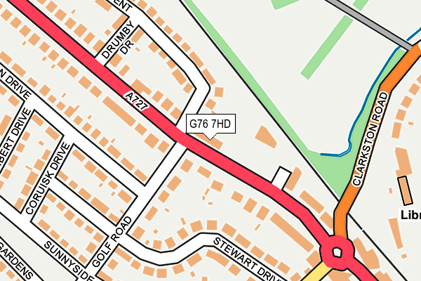 G76 7HD map - OS OpenMap – Local (Ordnance Survey)