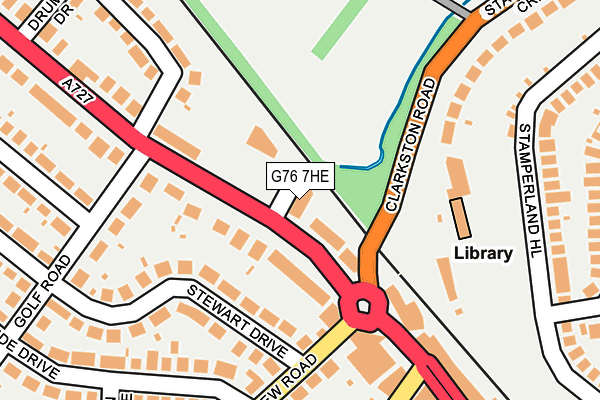 G76 7HE map - OS OpenMap – Local (Ordnance Survey)
