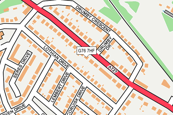 G76 7HF map - OS OpenMap – Local (Ordnance Survey)