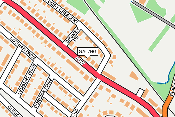 G76 7HG map - OS OpenMap – Local (Ordnance Survey)