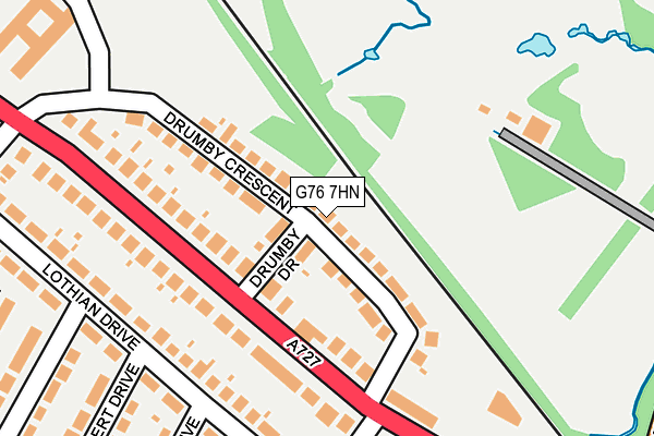 G76 7HN map - OS OpenMap – Local (Ordnance Survey)