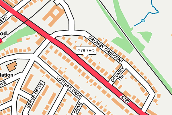 G76 7HQ map - OS OpenMap – Local (Ordnance Survey)