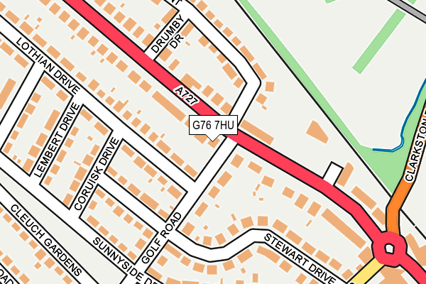 G76 7HU map - OS OpenMap – Local (Ordnance Survey)