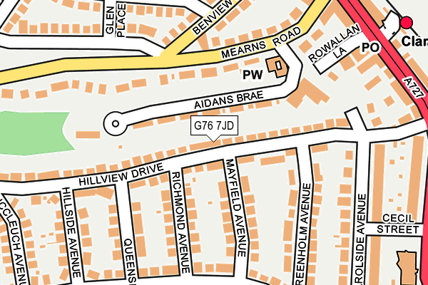 G76 7JD map - OS OpenMap – Local (Ordnance Survey)