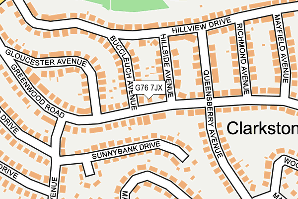 G76 7JX map - OS OpenMap – Local (Ordnance Survey)