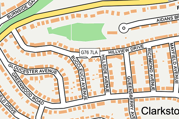 G76 7LA map - OS OpenMap – Local (Ordnance Survey)