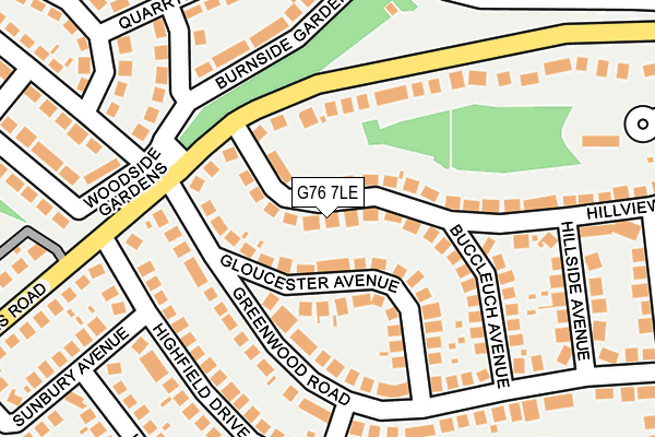G76 7LE map - OS OpenMap – Local (Ordnance Survey)