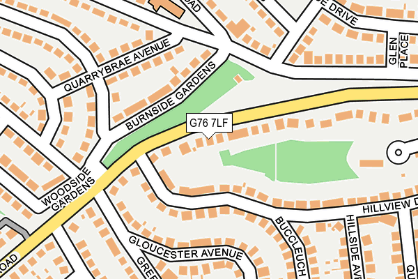 G76 7LF map - OS OpenMap – Local (Ordnance Survey)