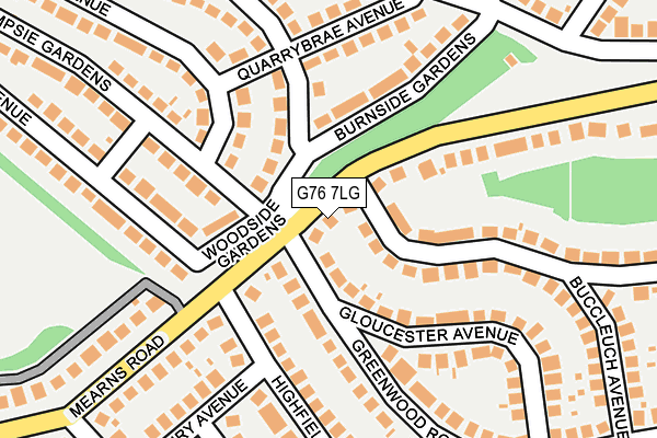 G76 7LG map - OS OpenMap – Local (Ordnance Survey)
