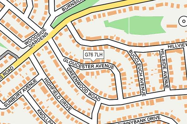 G76 7LH map - OS OpenMap – Local (Ordnance Survey)