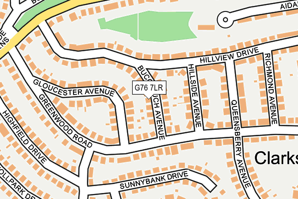 G76 7LR map - OS OpenMap – Local (Ordnance Survey)
